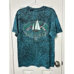 Vintage 90s Emerald Marble San Diego Graphic Short Sleeve T-Shirt Adult Sz Large
